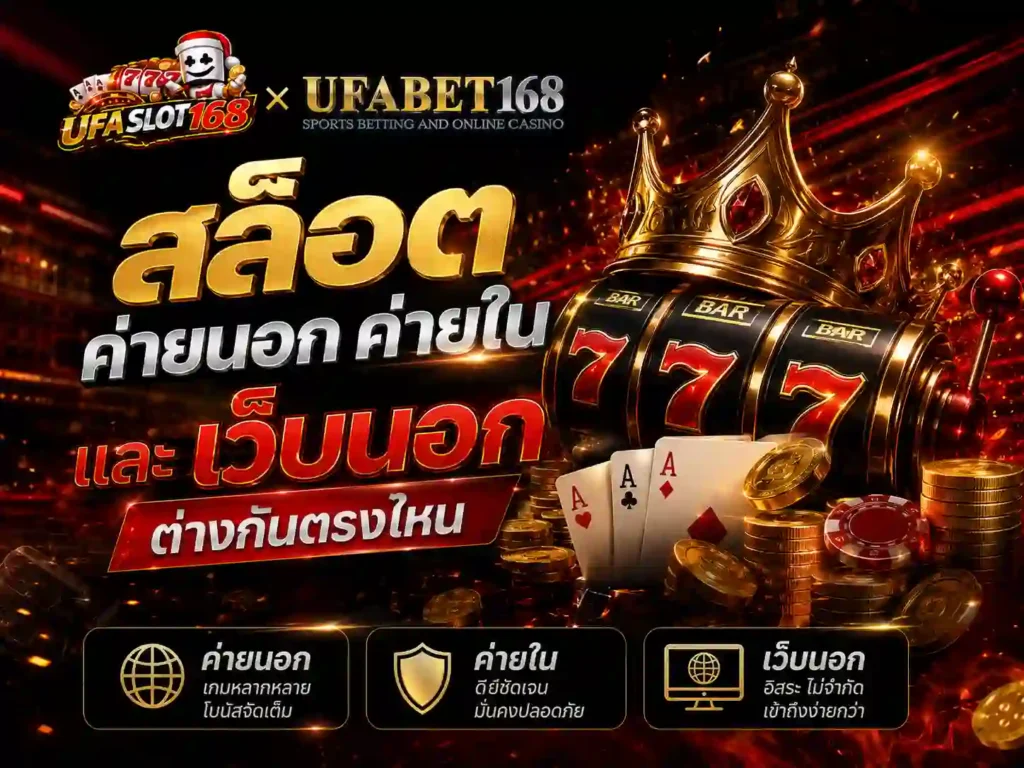 สล็อตค่ายนอก ค่ายใน และ เว็บนอก ต่างกัน